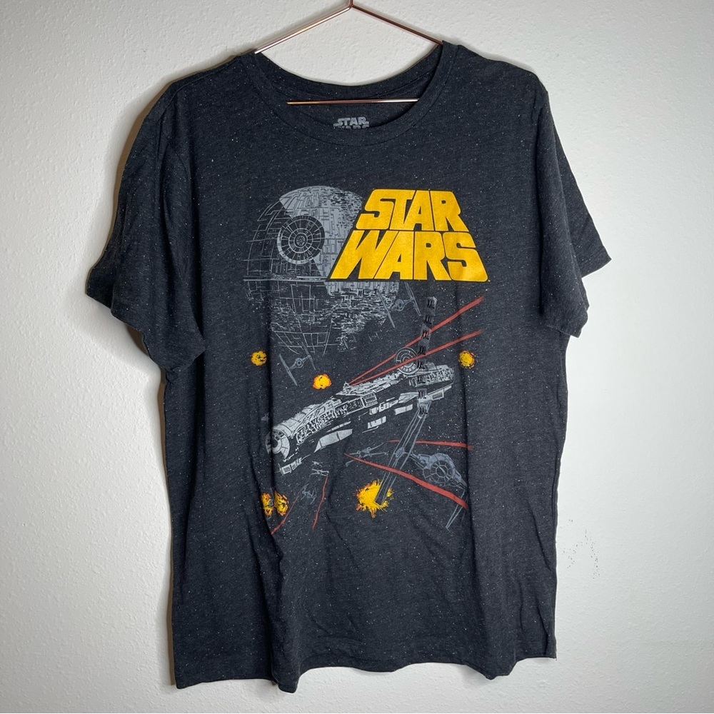Star Wars Fifth Sun Death Star Black Space Dye Graphic Tee Shirt - Picture 7 of 7